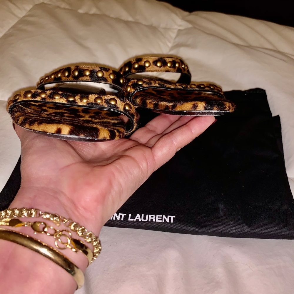 Saint Laurent, Gia Stud Sandals Gem